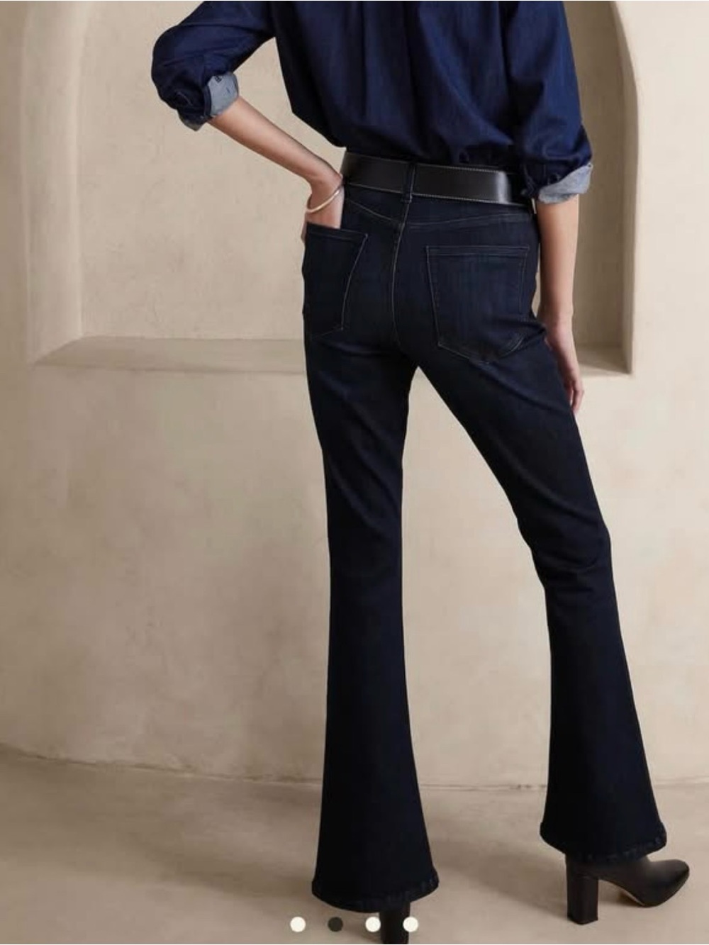 Banana Republic dark indigo flare jeans